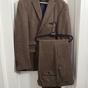 Dobell Tweed Brown Men's Suit